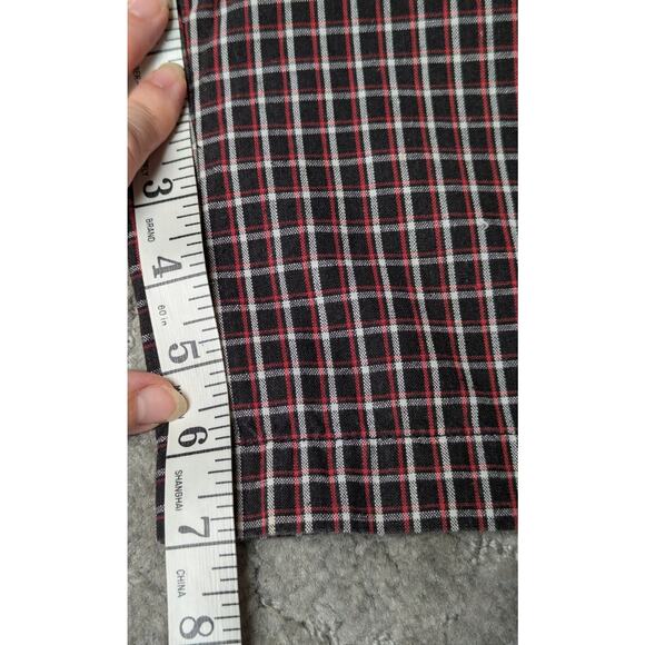 Vtg AJ Brandon 80s Pleated Shorts WOMENS 9/10 high waist black red plaid 26x7" - Picture 10 of 10